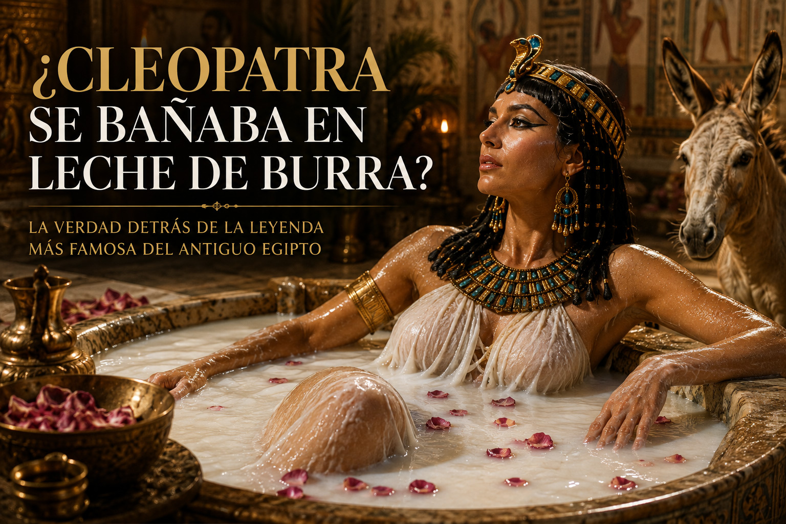 ¿Cleopatra se bañaba en leche de burra para mantener su belleza?